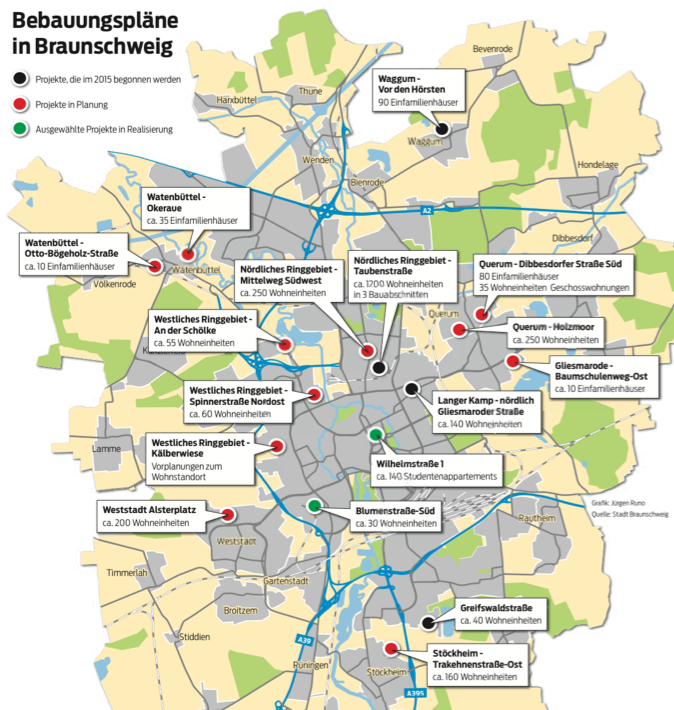Hier entstehen die nächsten Wohngebiete in Braunschweig